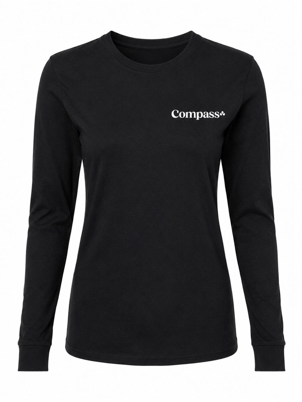 Women's Compass Black Long Sleeve Tee